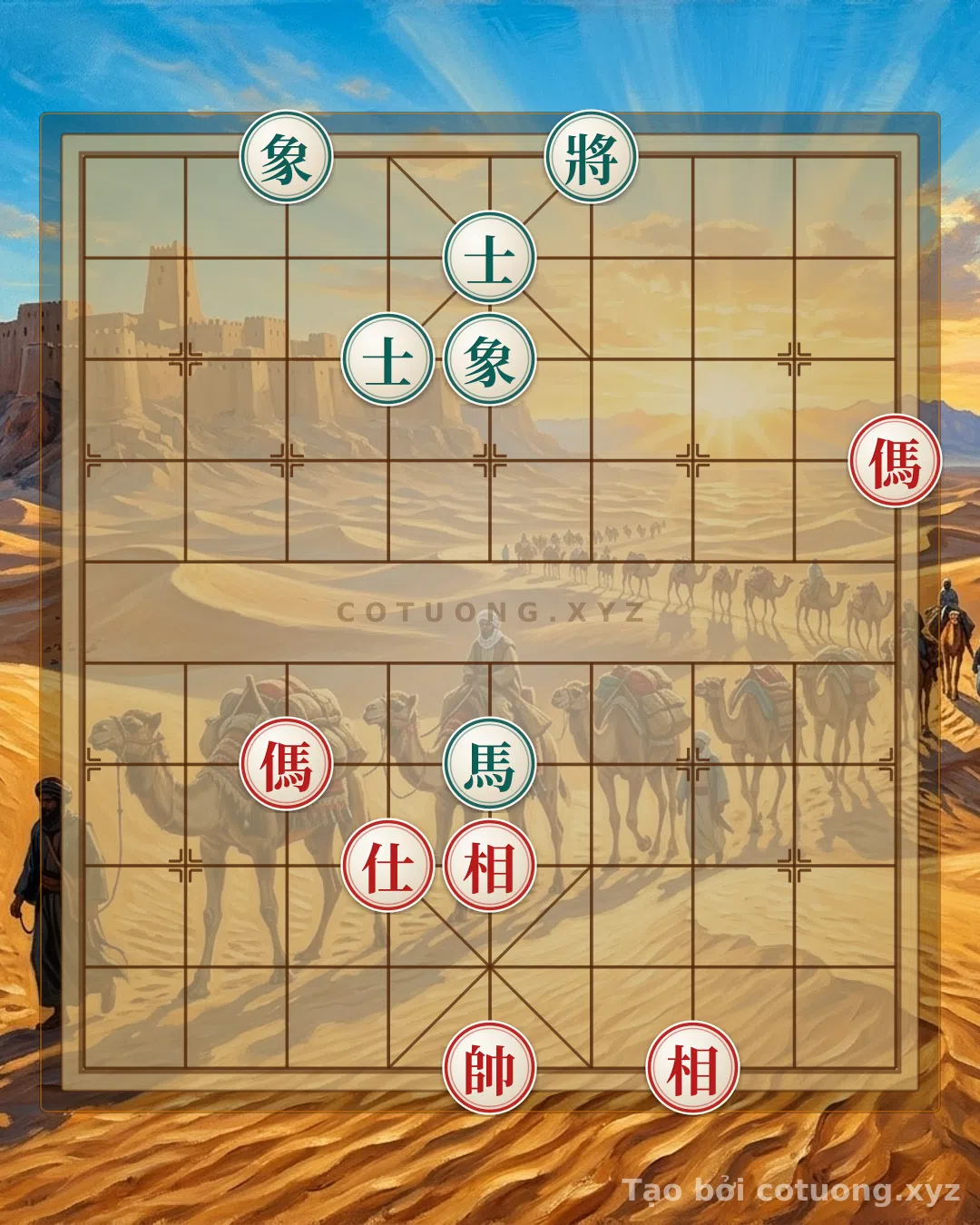 Thế cờ: Red General Chess: Double Horse Cross Foot - Secret Strategy to Defeat Black — Cờ Tướng Online