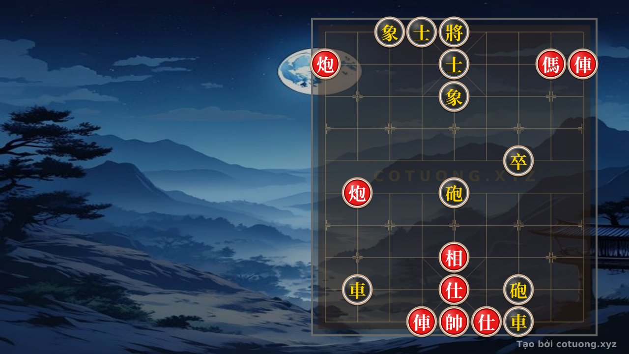 Thế cờ: Red General's Strategy: Checkmate in 3 Moves — Cờ Tướng Online
