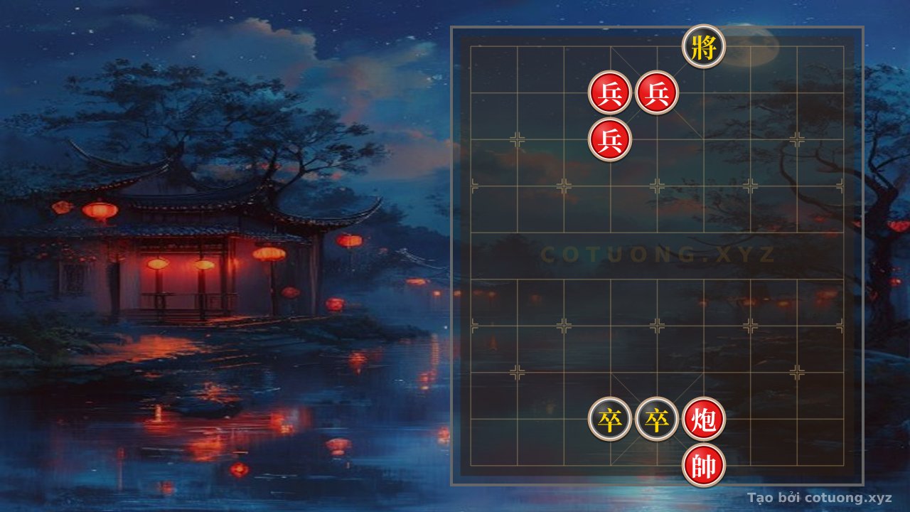Thế cờ: Red General's Strategy: Defeating the Black General in 3 Moves — Cờ Tướng Online