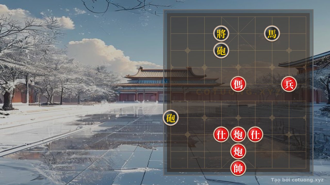 Thế cờ: The Mystery of the Black General's Exposed Position: The Red Cannon Hides, the Black Horse Stands Alone - What Strategy Should the Red Player Use? — Cờ Tướng Online