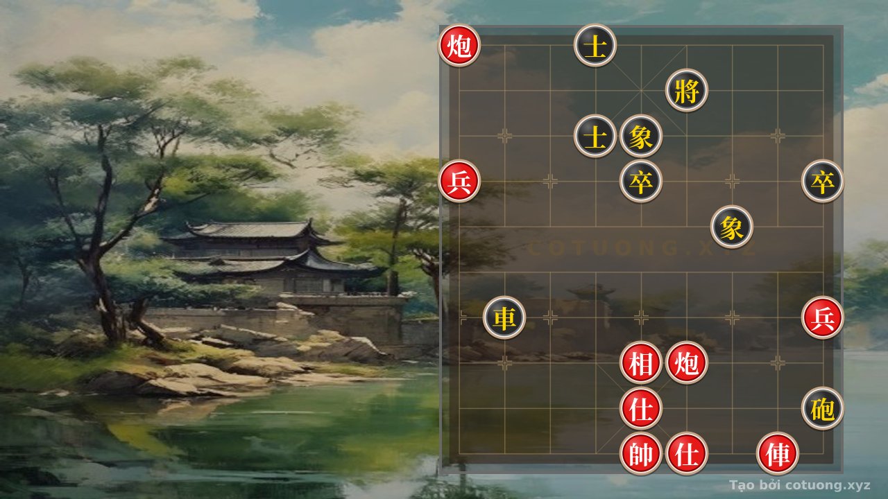 Thế cờ: Red Cannon on File 9 - Supernatural Move: Unexpected Counterattack Crushes Black's Defense — Cờ Tướng Online