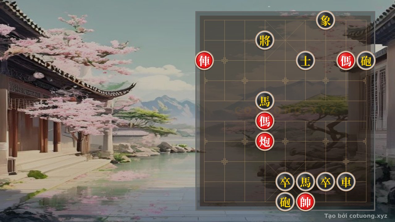 Thế cờ: Red General Wins: Xich Bi's 'Double Horse Interlock' Strategy — Cờ Tướng Online
