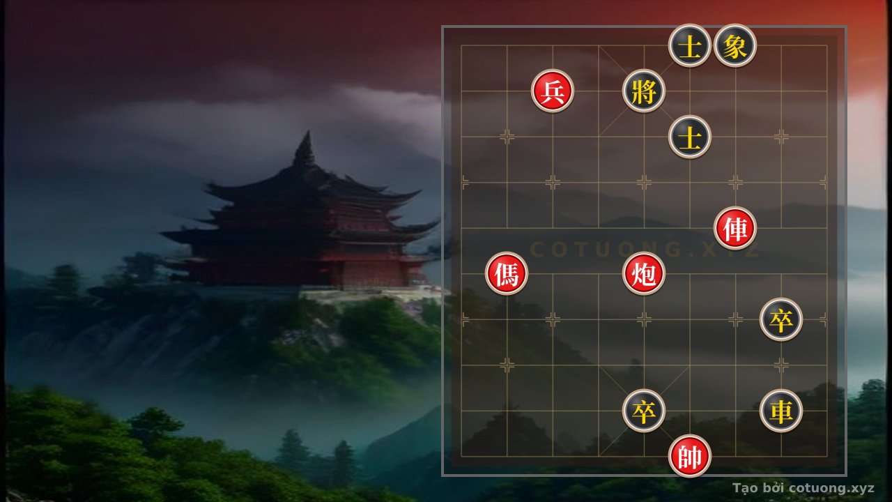 Thế cờ: Xiangqi Position: Red's Aggressive, Black's Solid Defense - Counterattacking Tactics — Cờ Tướng Online