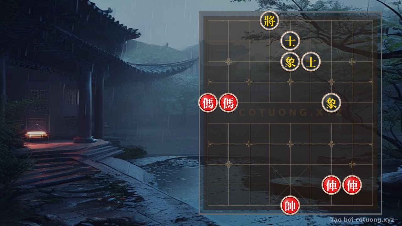 Thế cờ: Red General Chess: Two Red Horses Interlocking, Black Chariot Blocked - Latest Chess Position 2024 — Cờ Tướng Online