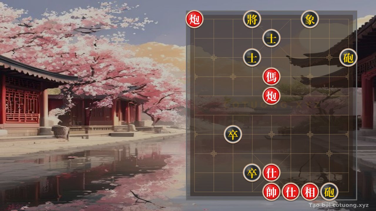 Thế cờ: Xiangqi 'Mã Ngọa Tào' - Unique Position: 