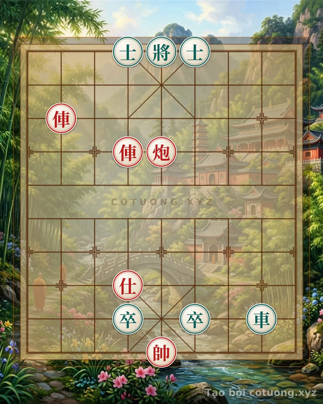 Thử Thách: Cờ Tướng: Trận Chiến Sinh Tử - Xe Đỏ Thoái Lộ 8, Pháo Đỏ Bắn Trúng Sĩ Đen - Bạn có thể giải được?