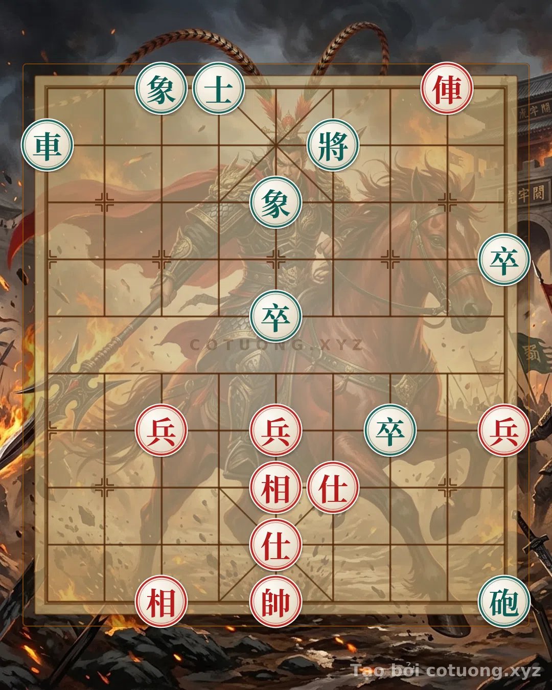 Thế cờ: Xiangqi (Chinese Chess) is difficult: Rook 3 Pawns 2 Advisors 2 Elephants vs Rook Cannon 3 Pawns Advisor 2 Elephants - A Battlefield Like a Symphony — Cờ Tướng Online