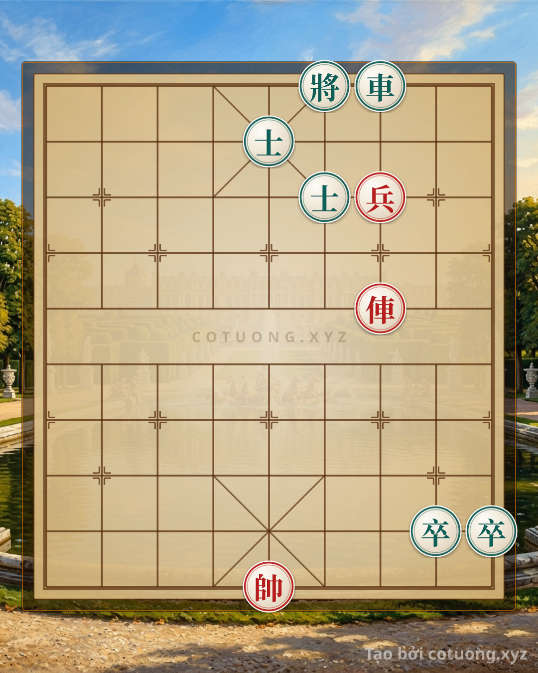 Challenge: Xiangqi Super Difficult: Red Chariot Directly Attacks Black Advisor - Can Black General Escape? - Can you solve it?