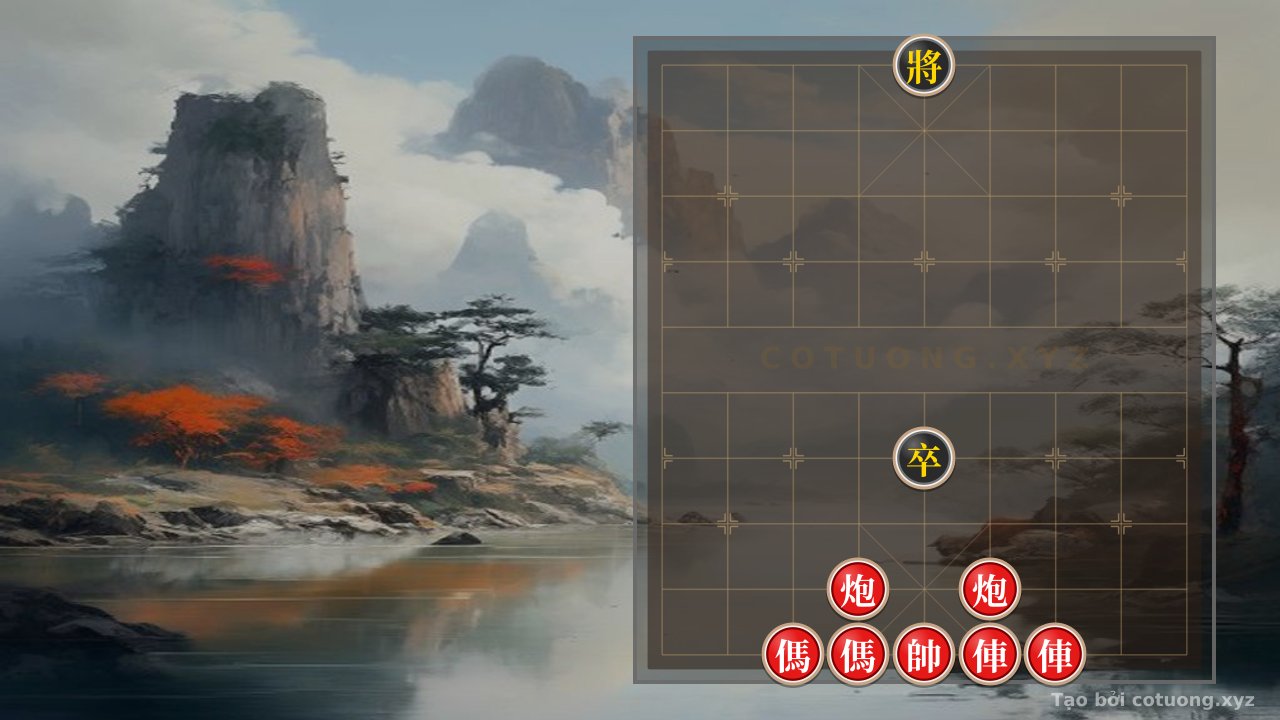 Thế cờ: Red Double Cannon Headbutt – Master Defense Strategy Against Double Horse Attack — Cờ Tướng Online