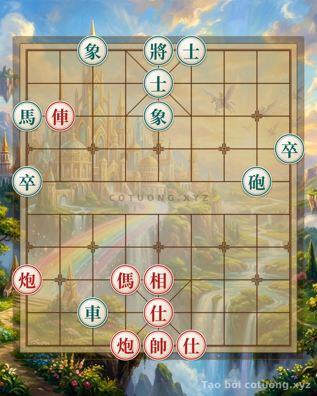 Thế cờ: Chess Strategy Insight: When the Red Rook, Cannon, and Horse Crush the Black Rook, Cannon, and Horse - The Chess Position That Seems Hopeless Yet Turns the Tide — Cờ Tướng Online