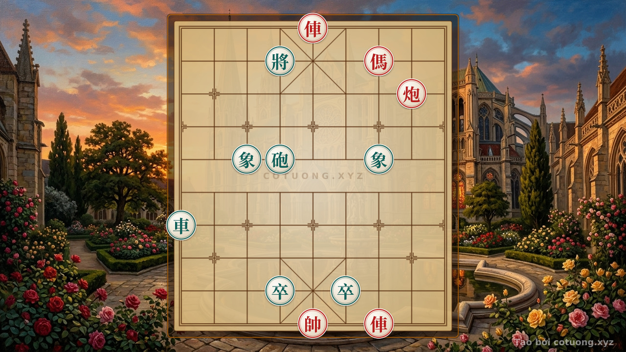 Thế cờ: The Cruel Endgame: Red Chariot at 5-10 Attacks Black General at 4-9 - Master Strategy Level 8/10 — Cờ Tướng Online