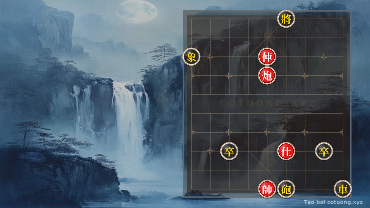 Thế cờ: Master's Insight: Red's Close Approach to the Black General in the 'Empty Cannon' Formation — Cờ Tướng Online