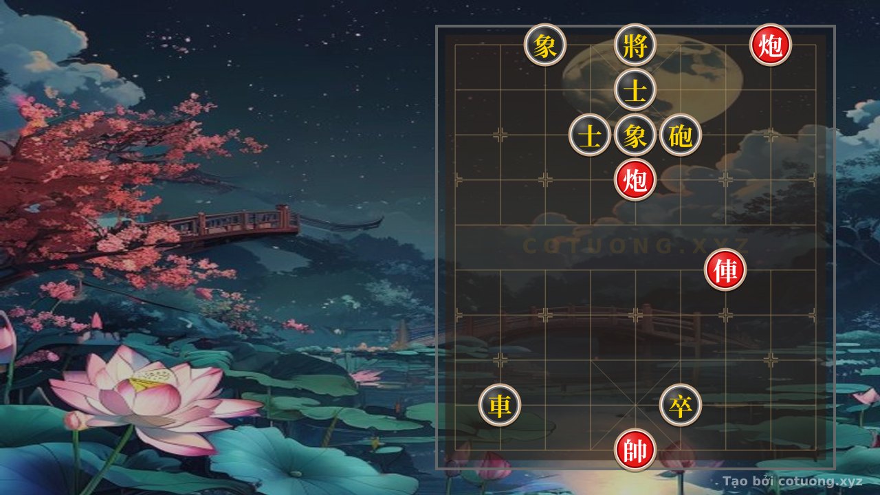 Thế cờ: Red General's Downfall: Red Chariot Rushes Straight at Black General in 5 Moves — Cờ Tướng Online
