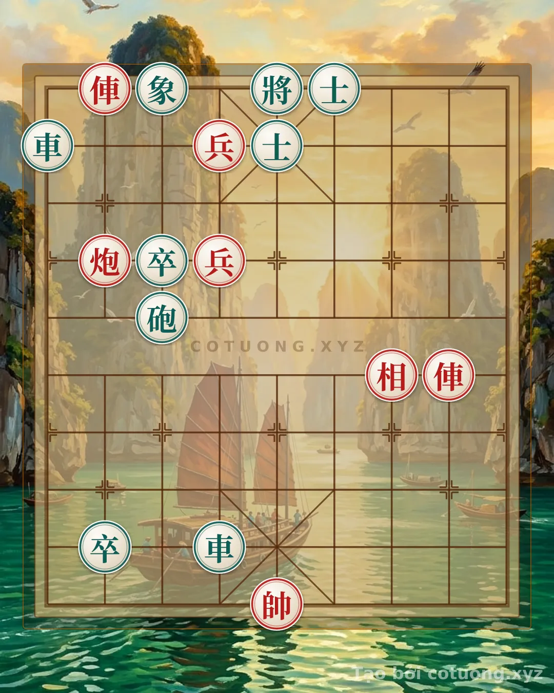 Thế cờ: Surprise Attack Tactics: Analyzing the Red General's Dominant Position — Cờ Tướng Online