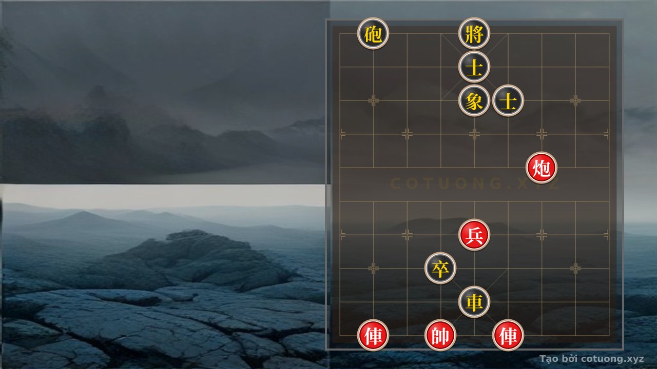 Thế cờ: Mastering Xiangqi: The Brutal 2 Rook Cannon Pawn vs. 2 Advisor Elephant Endgame in One Move — Cờ Tướng Online