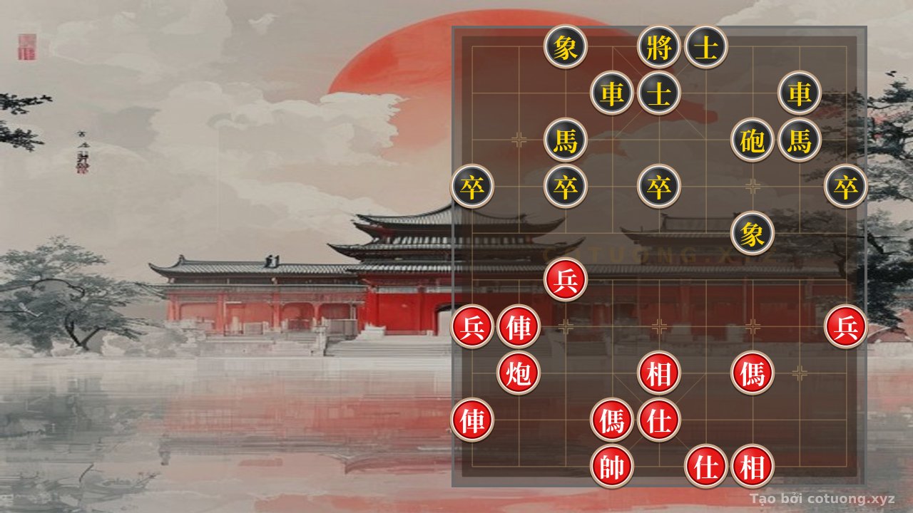 Thế cờ: Xiangqi Opening Tactics: Red's '851x4' Formation - Winning Strategies with Double Horses, Chariot Thrusts, and Empty Cannon — Cờ Tướng Online