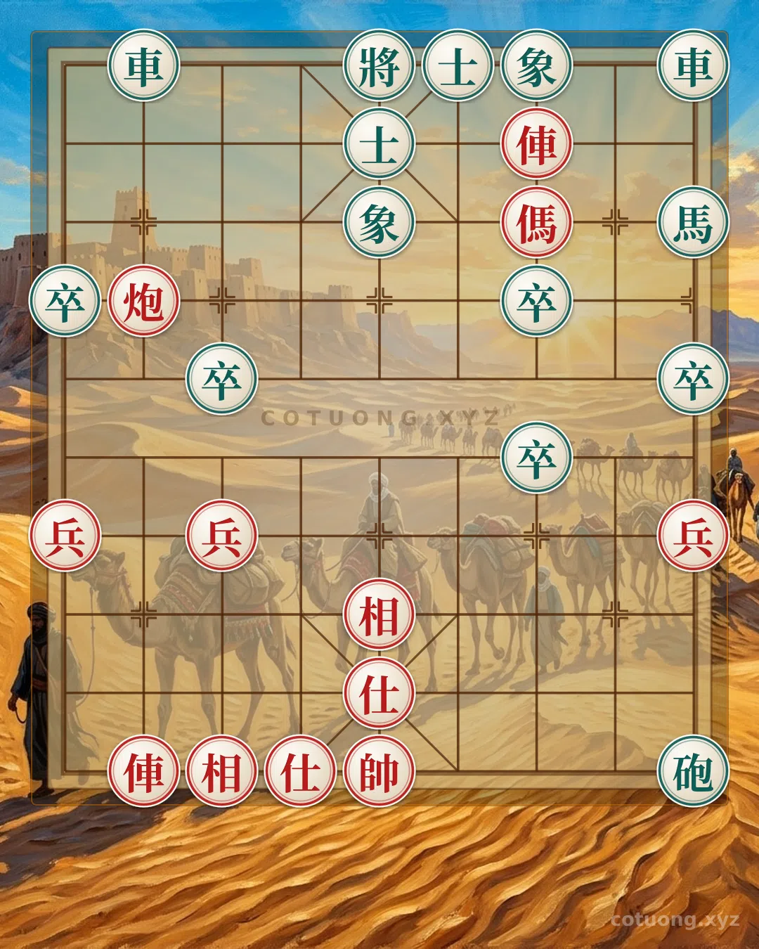 Thế cờ: Secret Tips to Defeat Black's Double Horse Leg Formation - Red's Winning Strategy — Cờ Tướng Online