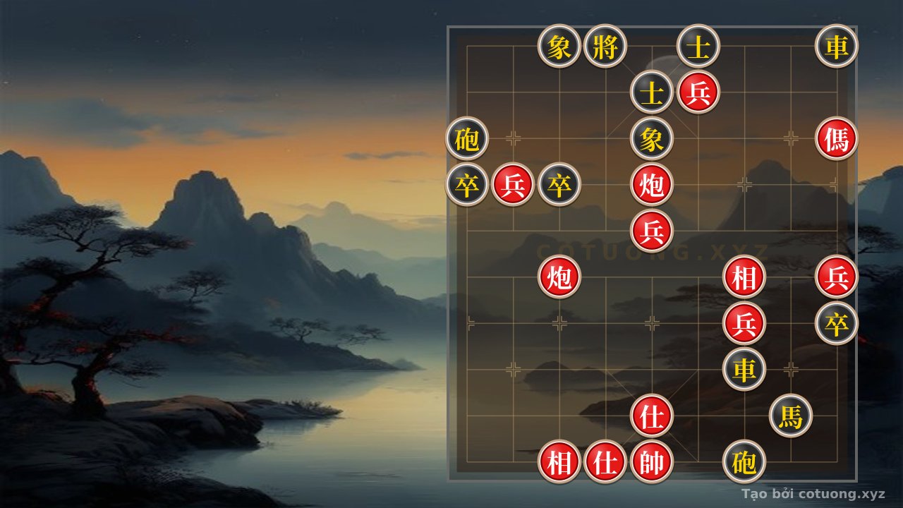 Thế cờ: Mastering the High Defense: The Art of Countering the Red's Offensive in the General's Gambit — Cờ Tướng Online