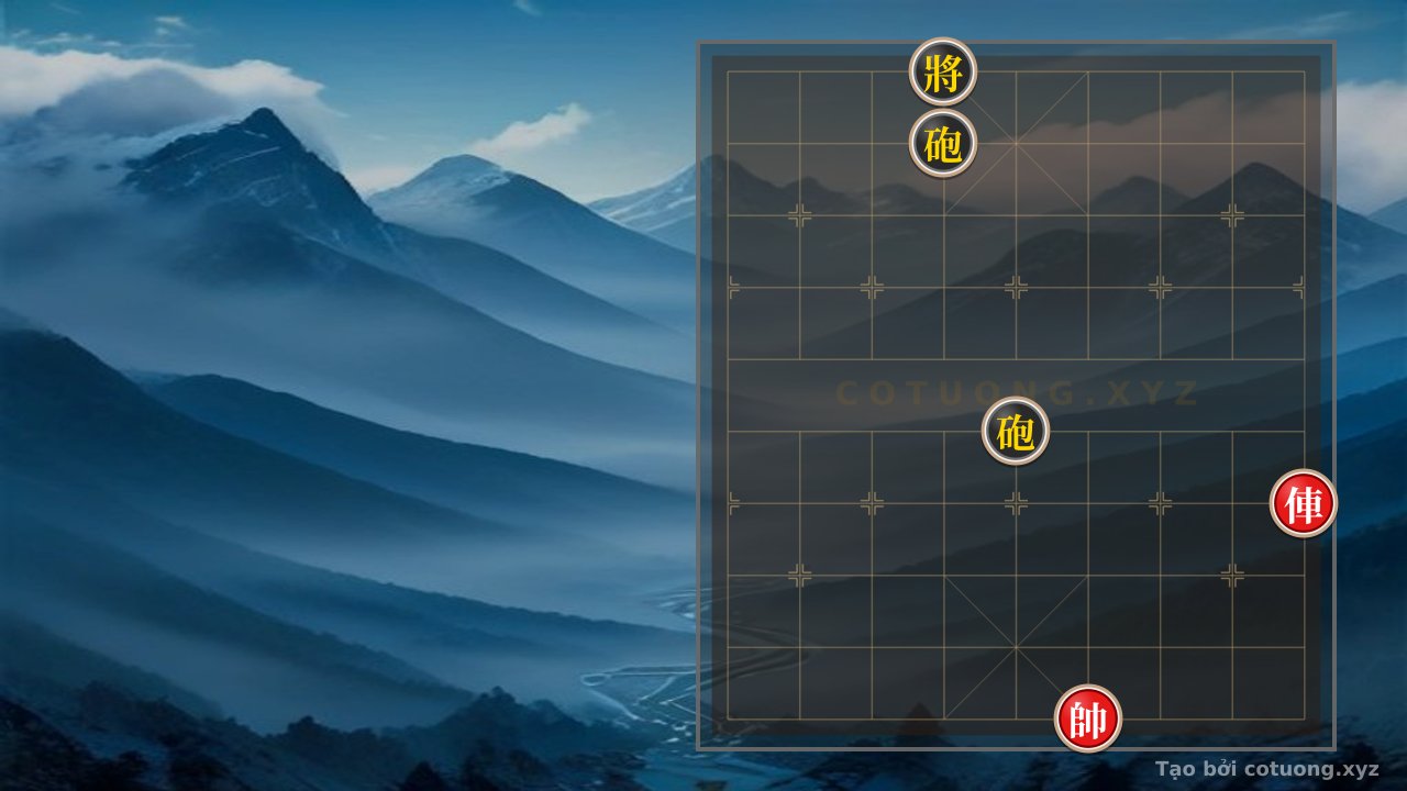 Thế cờ: Xiangqi Board 'Black Cannon vs Red Chariot - Tactical Analysis 6/10' — Cờ Tướng Online