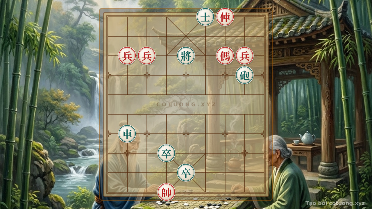 Thế cờ: Red General's Brilliant Move: The 'Chariot Charge and Retreat' Strategy Shatters the Black Defense — Cờ Tướng Online