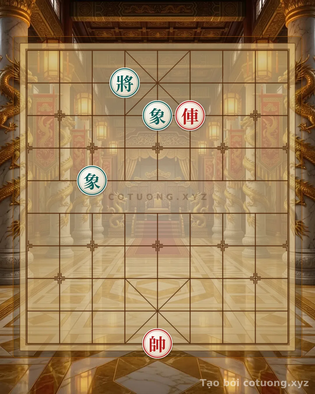 Thế cờ: Xiangqi: Black's Hidden Defense in the Fog - Master Strategist — Cờ Tướng Online
