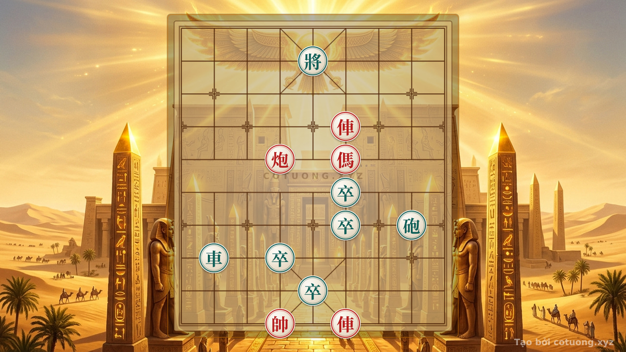 Thế cờ: Classic Checkmate: The Secret of 2 Rooks Cannon Horse vs. 4 Pawns in a Flash — Cờ Tướng Online
