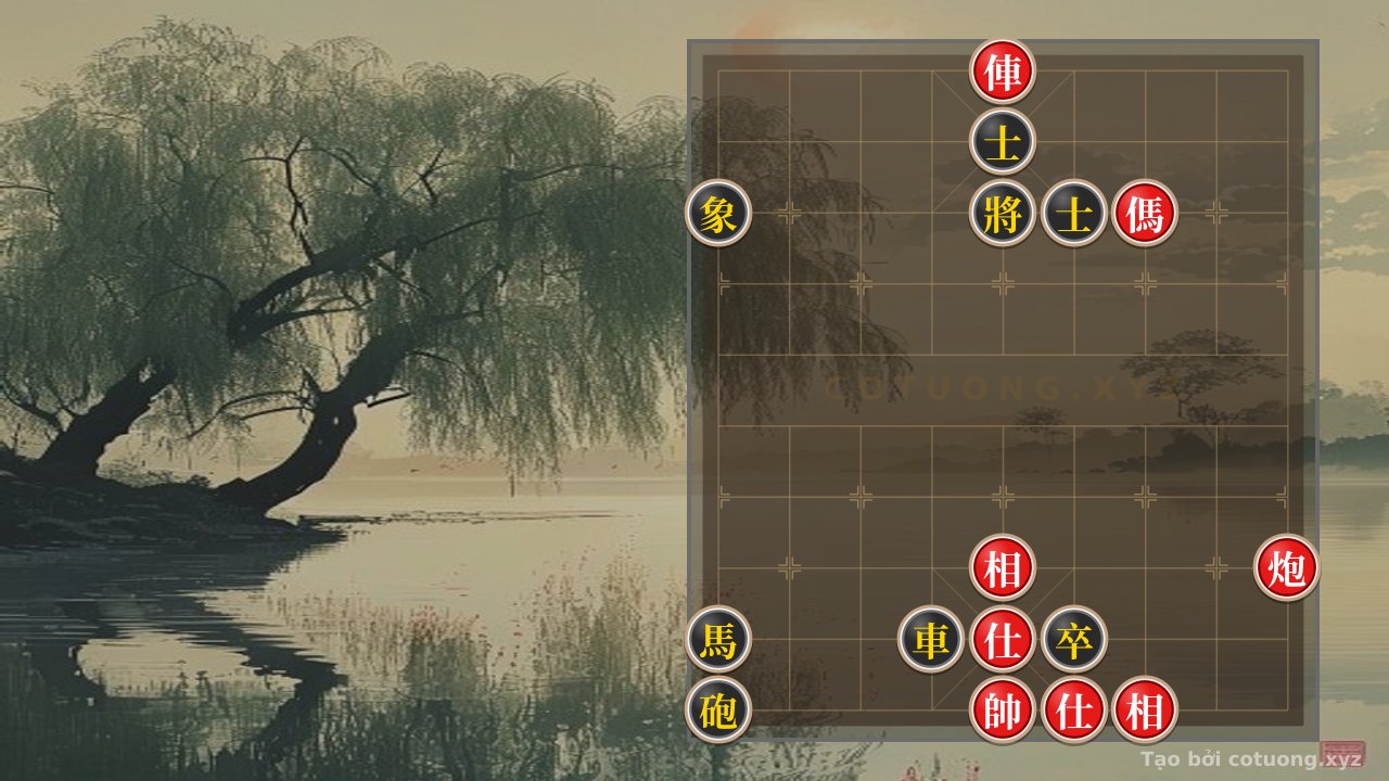Thế cờ: Xiangqi Online: Winning with the 'Double Horse Leg' Strategy in the Red-Black Formation — Cờ Tướng Online
