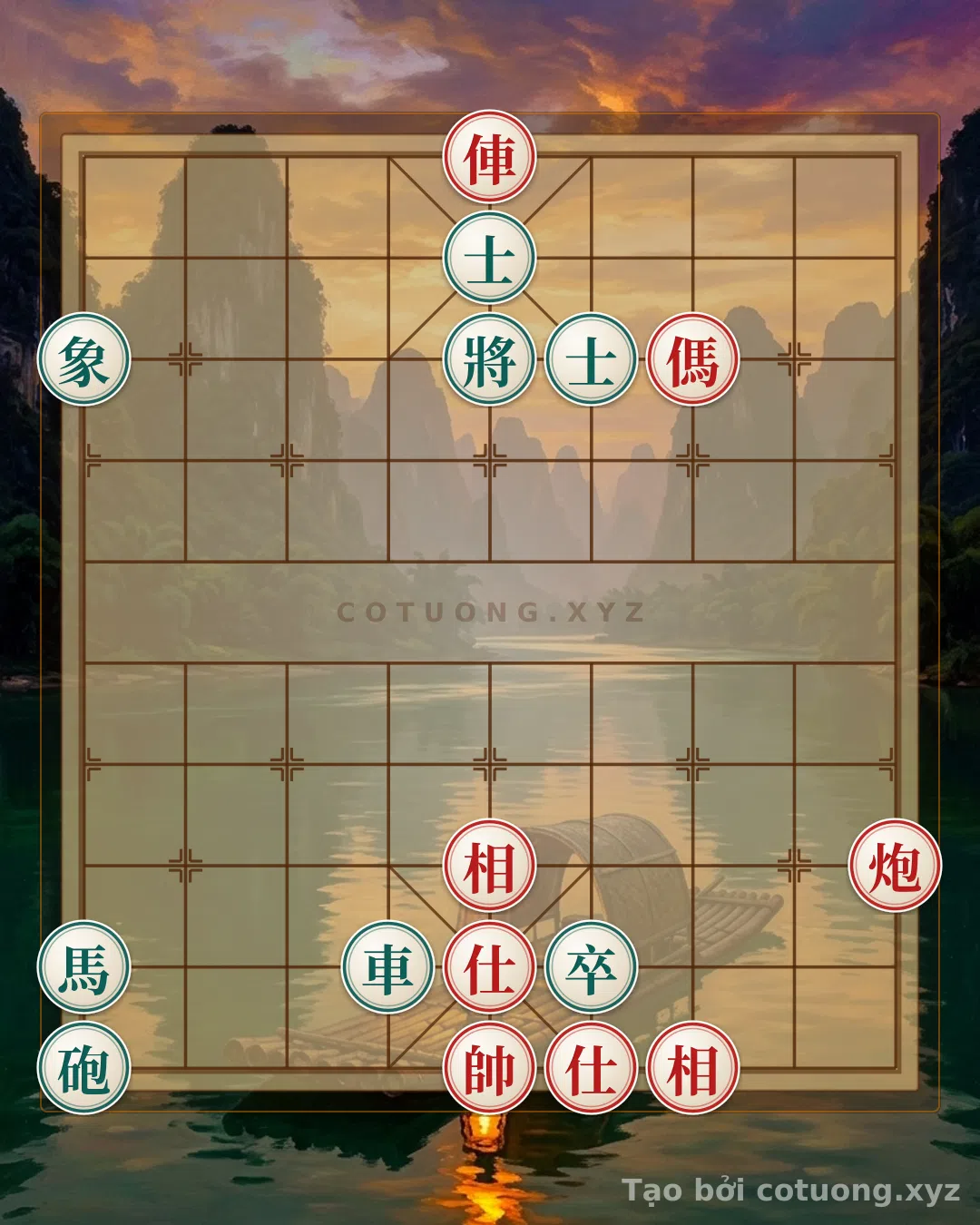 Challenge: Xiangqi Online: Winning with the 'Double Horse Leg' Strategy in the Red-Black Formation - Can you solve it?
