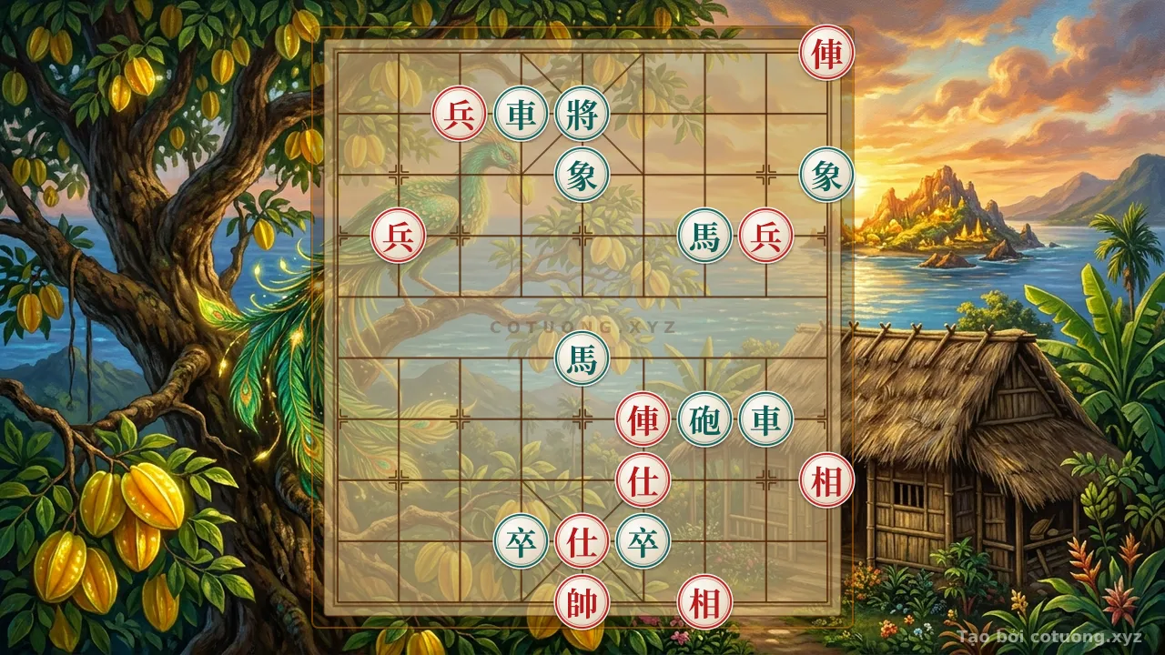 Thế cờ: The 'Red Chariot on File 1' Trap - Be Careful with the Black Cannon on File 7! — Cờ Tướng Online