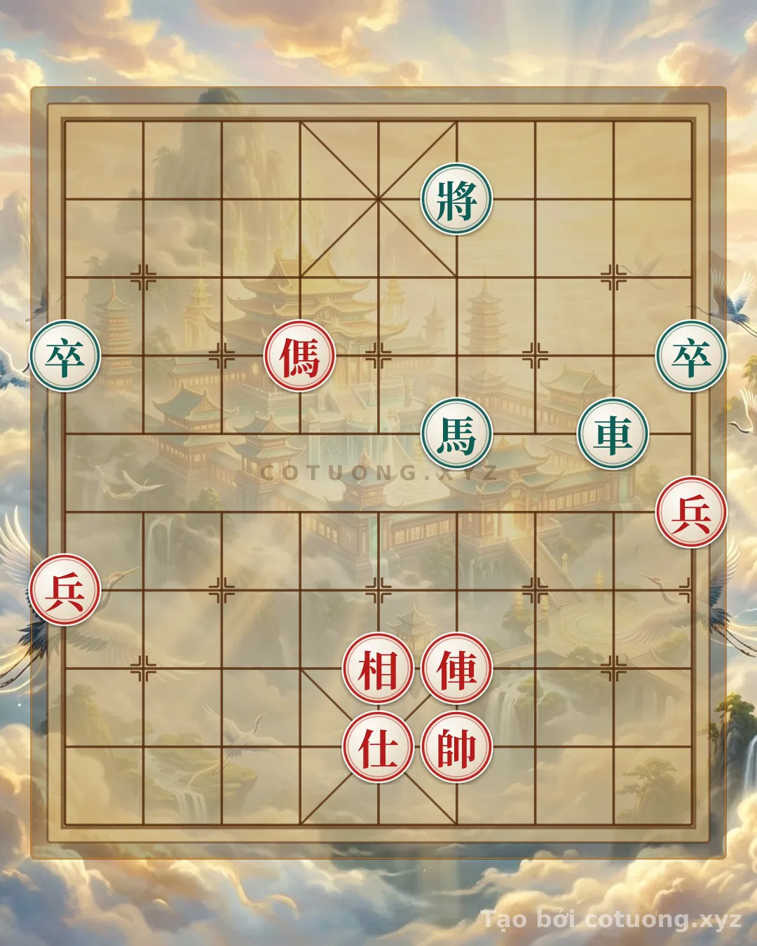 Thế cờ: The Reverse Checkmate Trick: The Sorrowful Move of the Red Army in the Desperate Position — Cờ Tướng Online