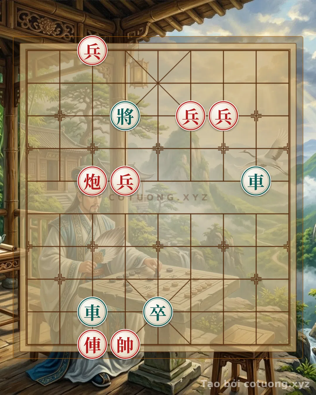 Thế cờ: Xiangqi: Strategy 'Black Chariot Surrounds Red Cannon' - Attack Tactics Like White Tiger — Cờ Tướng Online