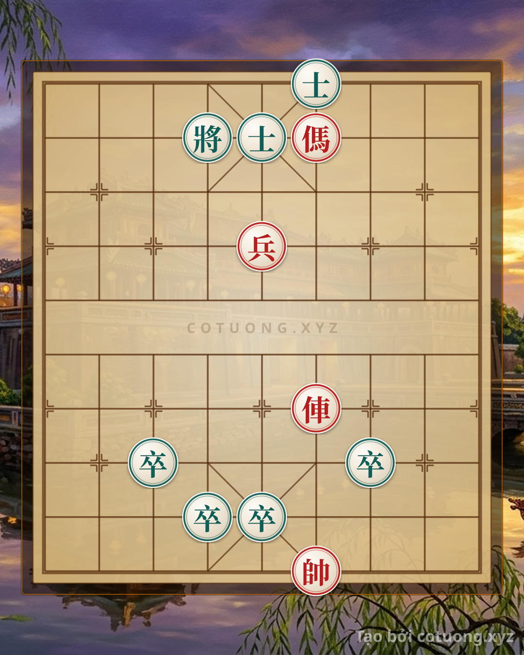Challenge: Xiangqi Formation: Red Attacks, Black Defends Strongly - Can you solve it?