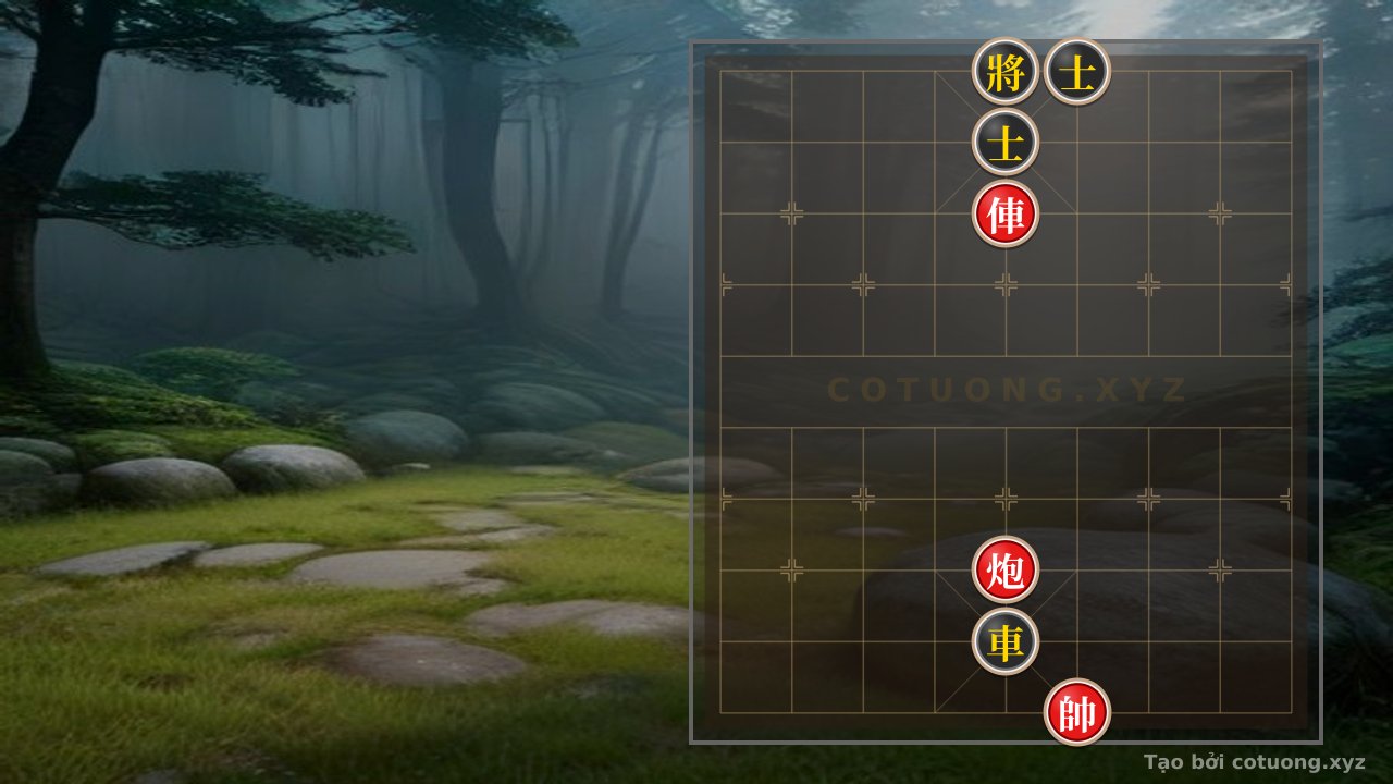 Thế cờ: Black's 'Sát pháp' Trap: Red Rook on File 5 Pinning Red Cannon on File 5 — Cờ Tướng Online
