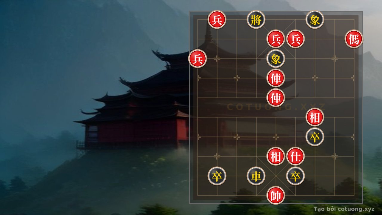 Thế cờ: Red Pawn on File 8, Rank 10: Brutal Tactics in the Xiangqi Battle — Cờ Tướng Online